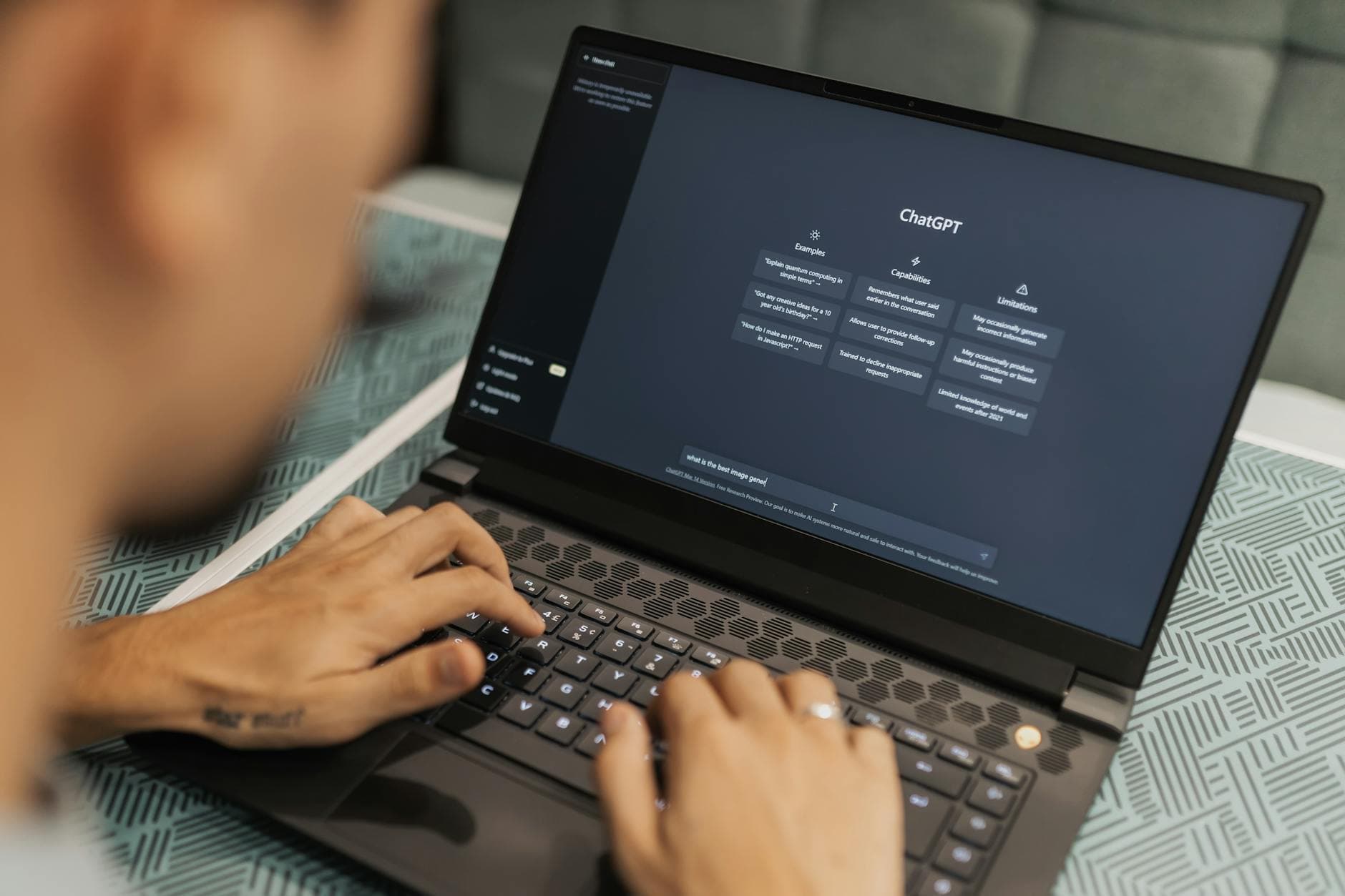 Close-up of AI-assisted coding with menu options for debugging and problem-solving.