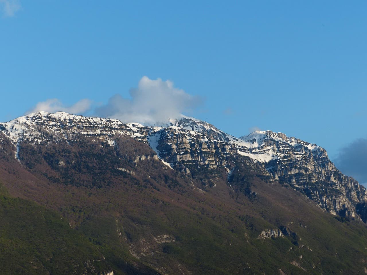 garda mountains, mountains, nature, monte baldo, monte bal, monte baldo massive, monte altissimo, monte altissimo di nago, garda, summit, covered in snow